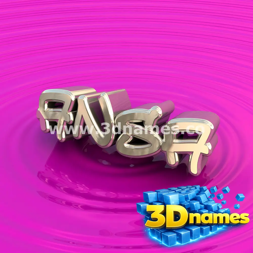 ansa in Pink Graffiti style - 3D name wallpaper