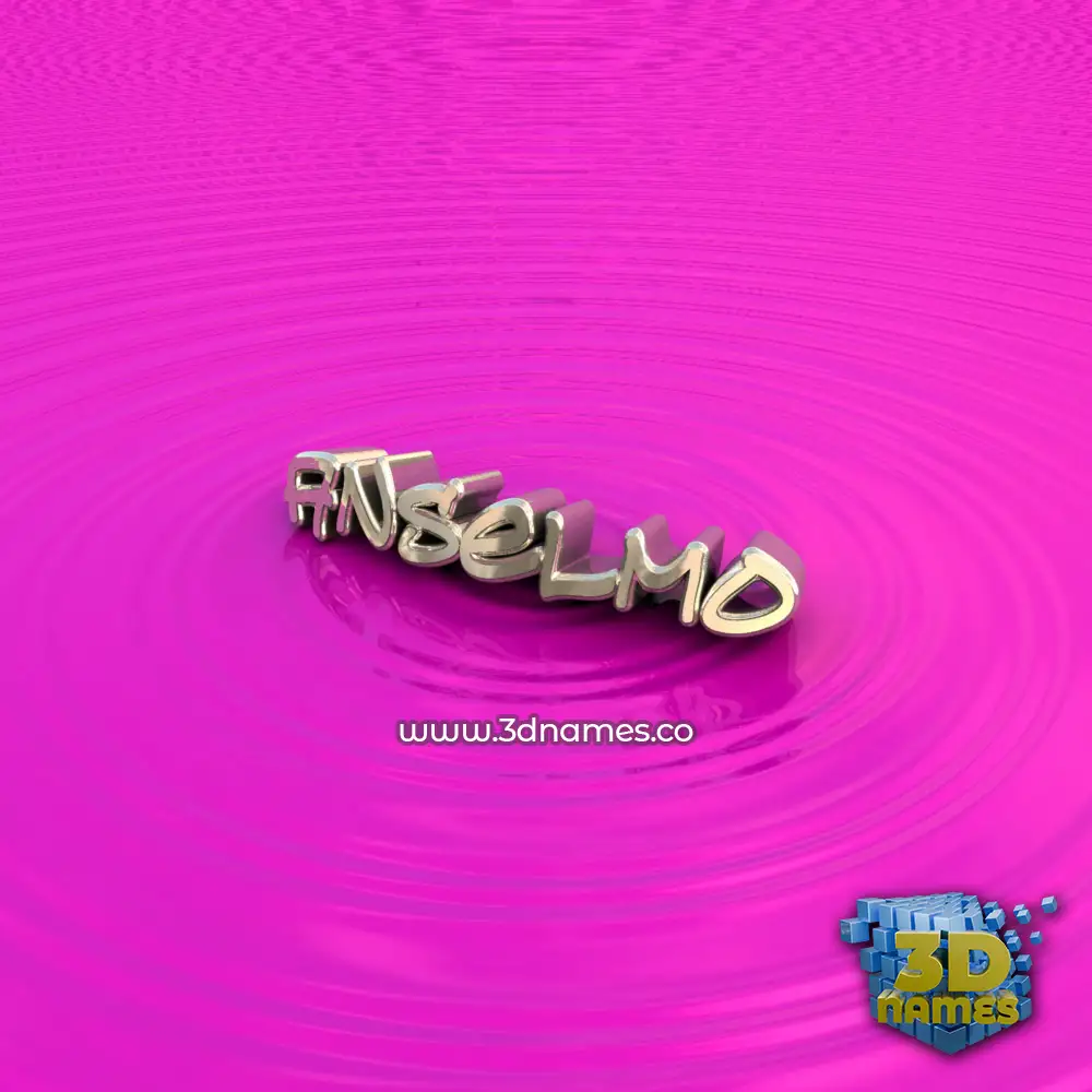 anselmo in Pink Graffiti style - 3D name wallpaper