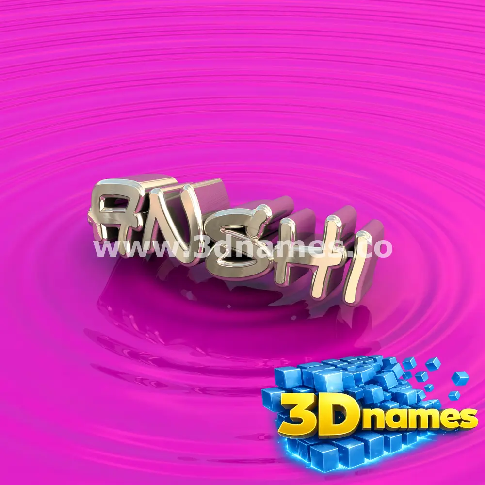 anshi in Pink Graffiti style - 3D name wallpaper