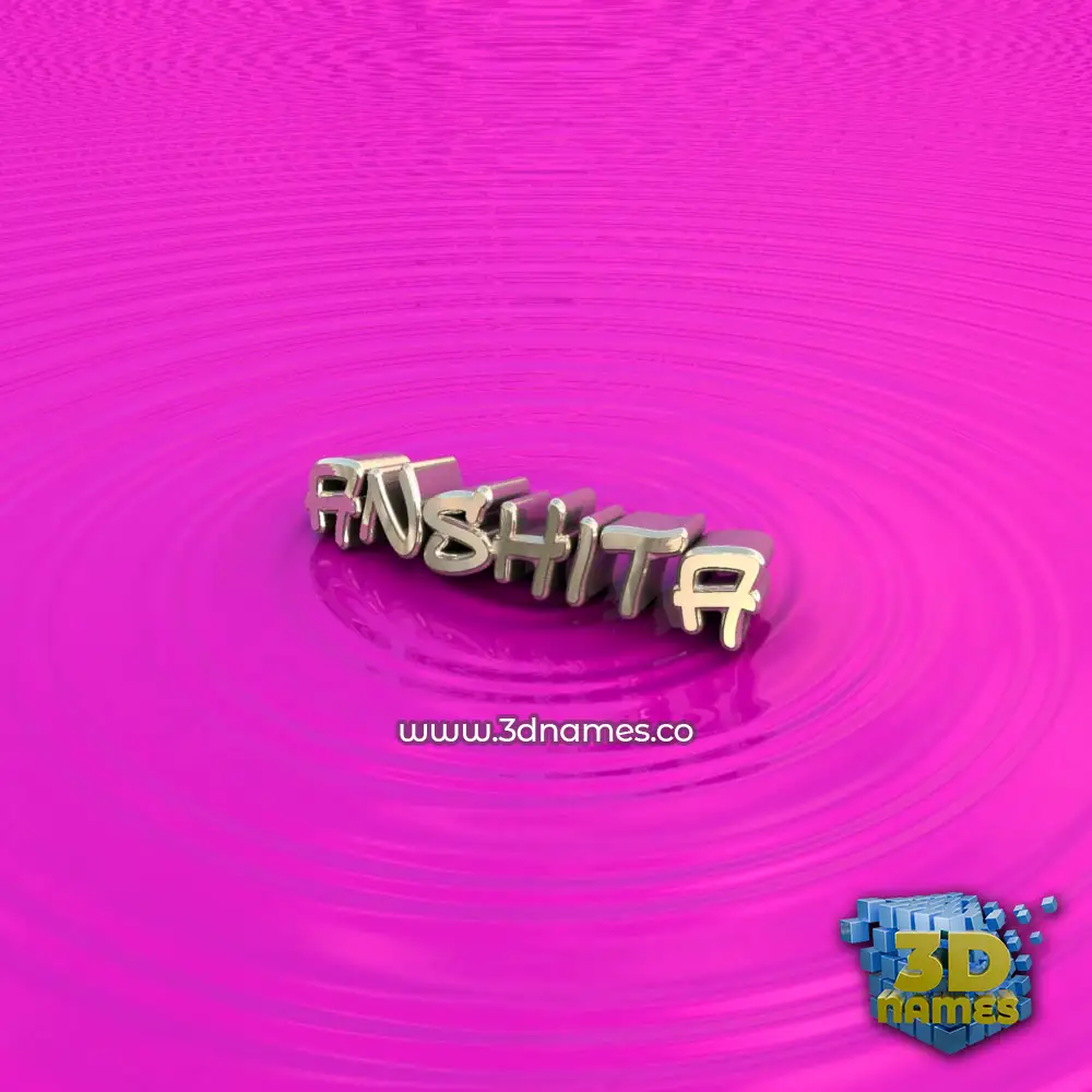 anshita in Pink Graffiti style - 3D name wallpaper