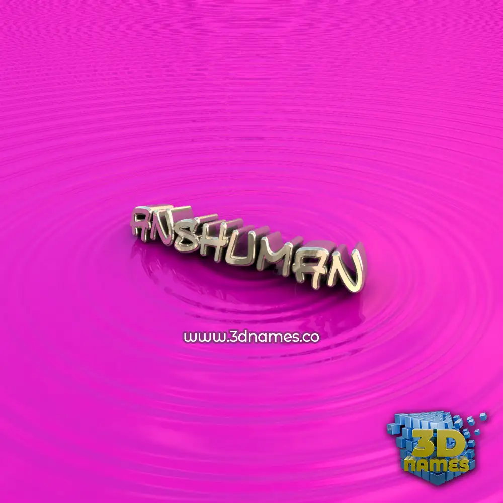 anshuman in Pink Graffiti style - 3D name wallpaper
