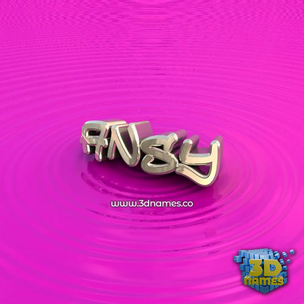 ansy in Pink Graffiti style - 3D name wallpaper