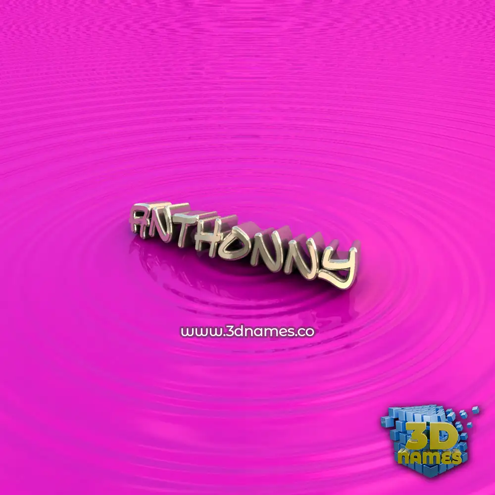 anthonny in Pink Graffiti style - 3D name wallpaper