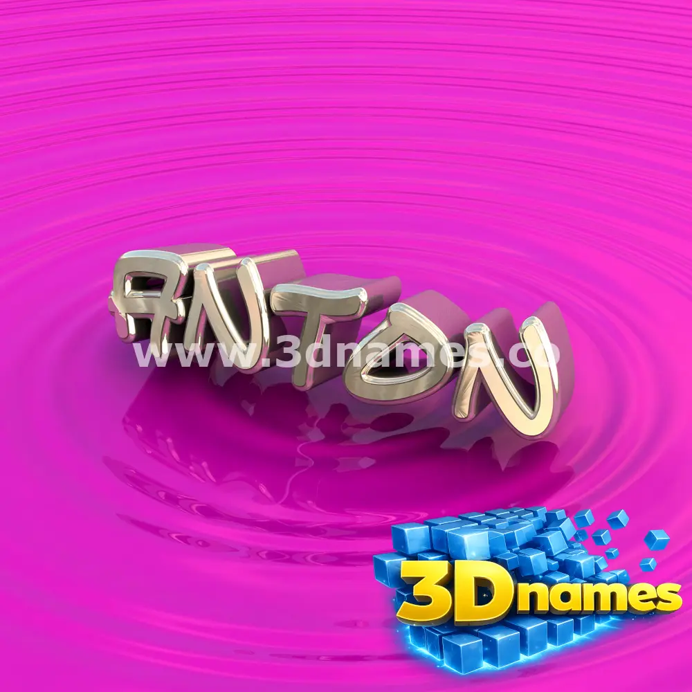 anton in Pink Graffiti style - 3D name wallpaper