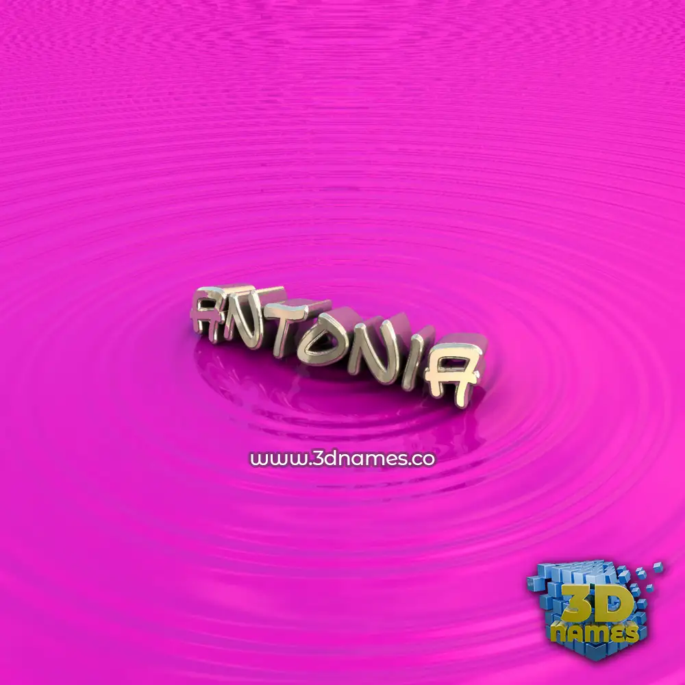 antonia in Pink Graffiti style - 3D name wallpaper