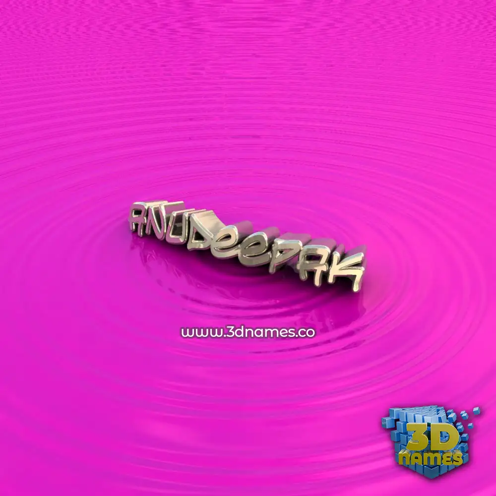 anudeepak in Pink Graffiti style - 3D name wallpaper
