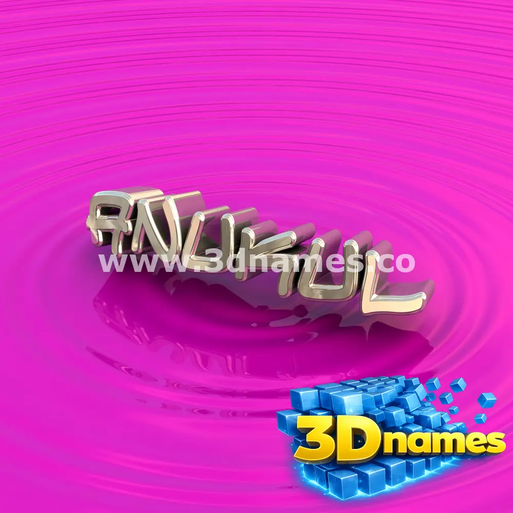 anukul in Pink Graffiti style - 3D name wallpaper