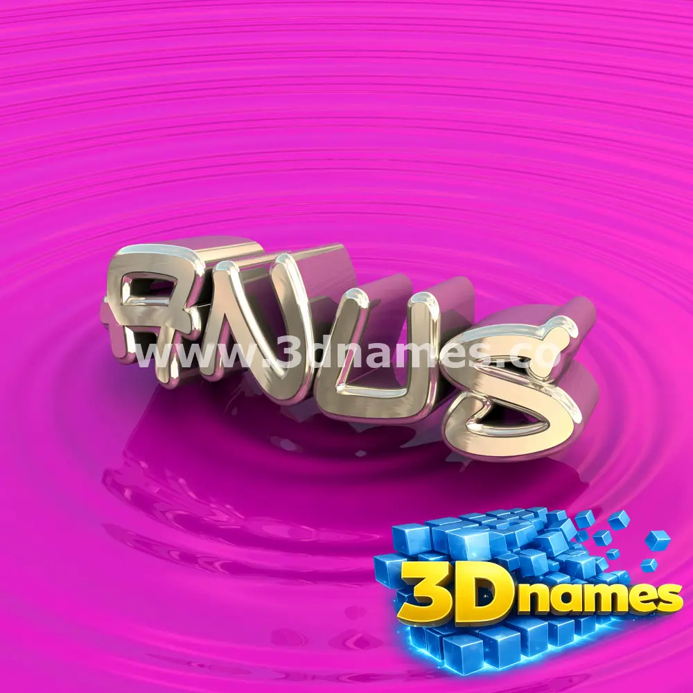 anus in Pink Graffiti style - 3D name wallpaper