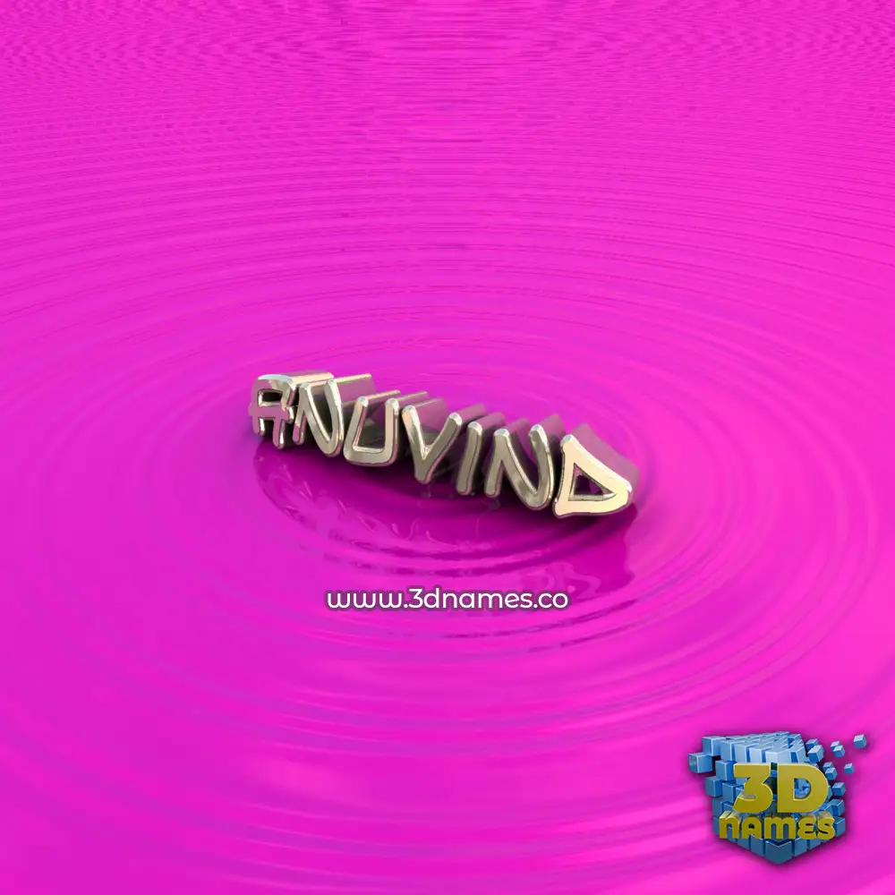 anuvind in Pink Graffiti style - 3D name wallpaper