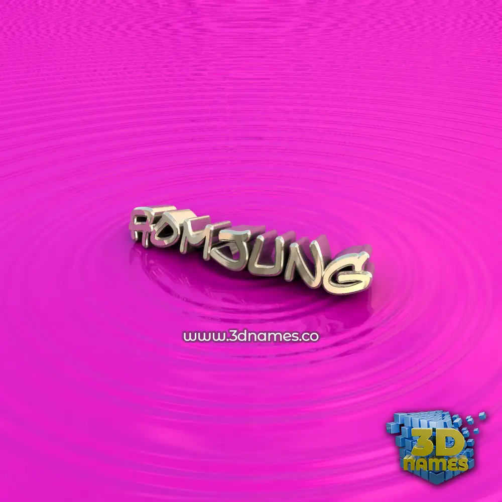 aomjung in Pink Graffiti style - 3D name wallpaper