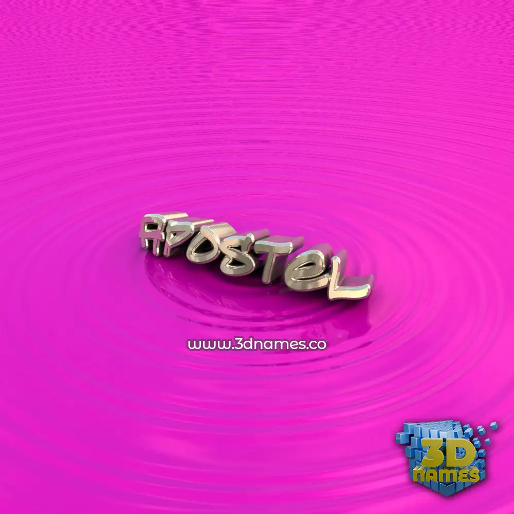 apostel in Pink Graffiti style - 3D name wallpaper