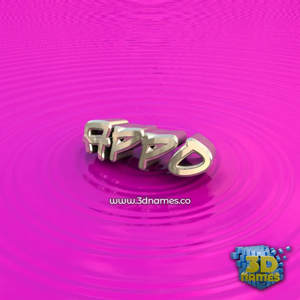 appo in Pink Graffiti style - 3D name wallpaper