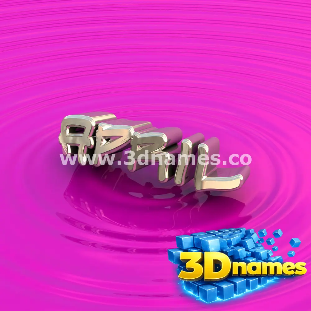 april in Pink Graffiti style - 3D name wallpaper