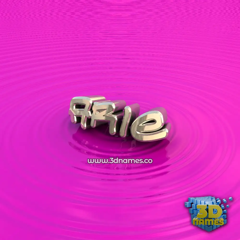 arie in Pink Graffiti style - 3D name wallpaper