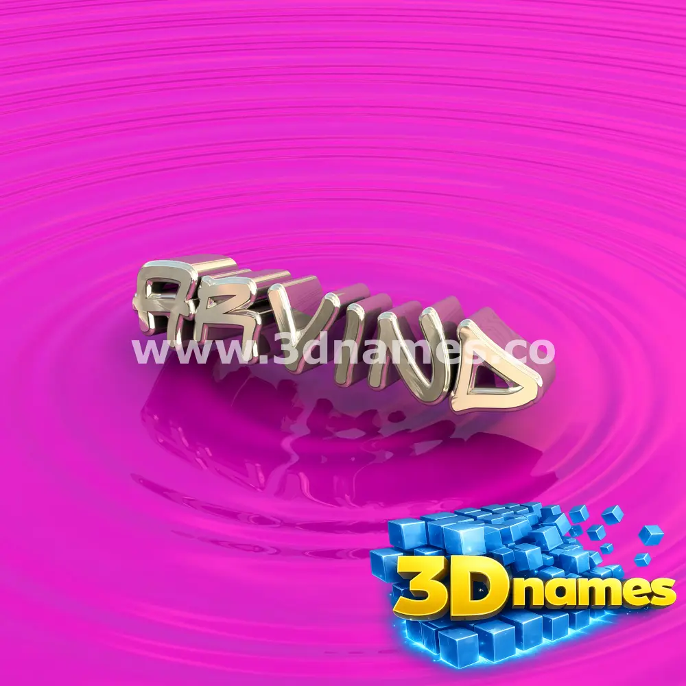 arvind in Pink Graffiti style - 3D name wallpaper