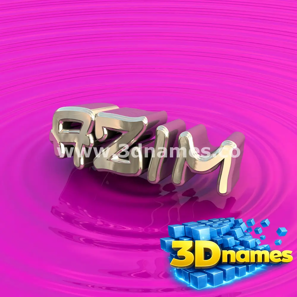 azim in Pink Graffiti style - 3D name wallpaper