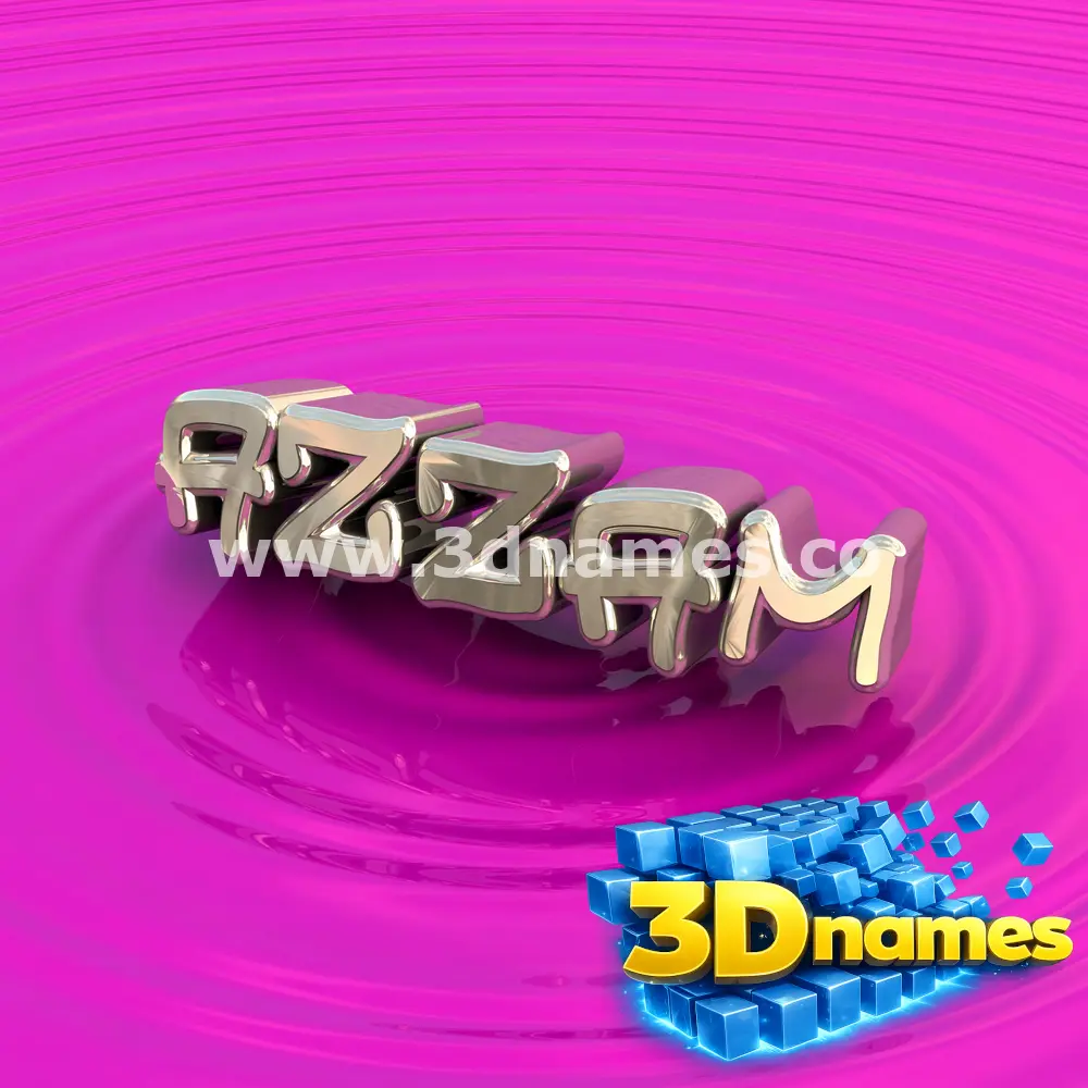 azzam in Pink Graffiti style - 3D name wallpaper