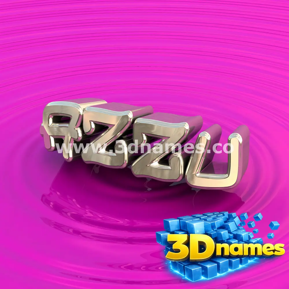 azzu in Pink Graffiti style - 3D name wallpaper