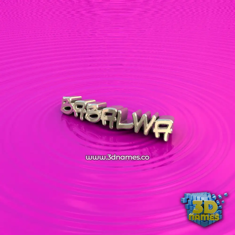 babalwa in Pink Graffiti style - 3D name wallpaper