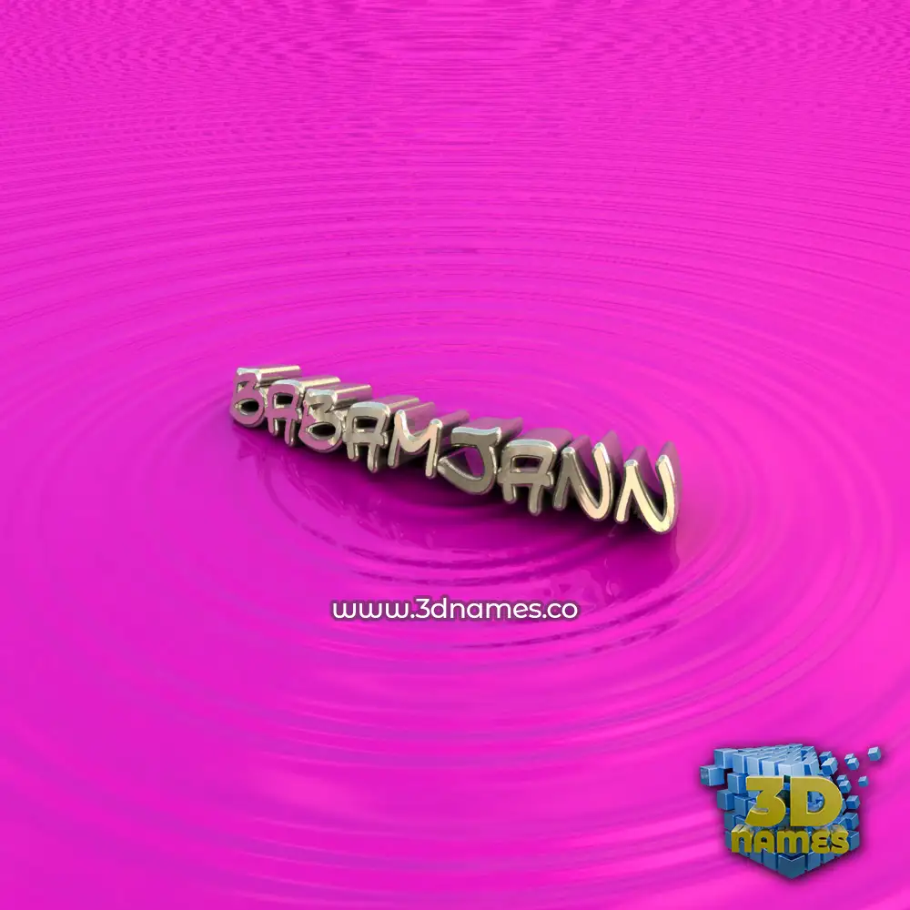 babamjann in Pink Graffiti style - 3D name wallpaper