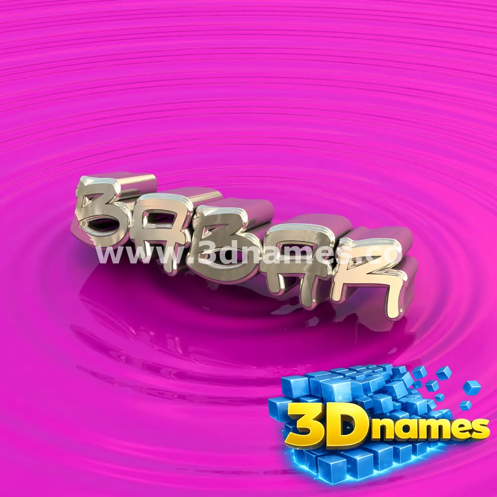 babar in Pink Graffiti style - 3D name wallpaper