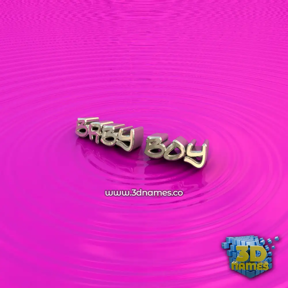 baby boy in Pink Graffiti style - 3D name wallpaper