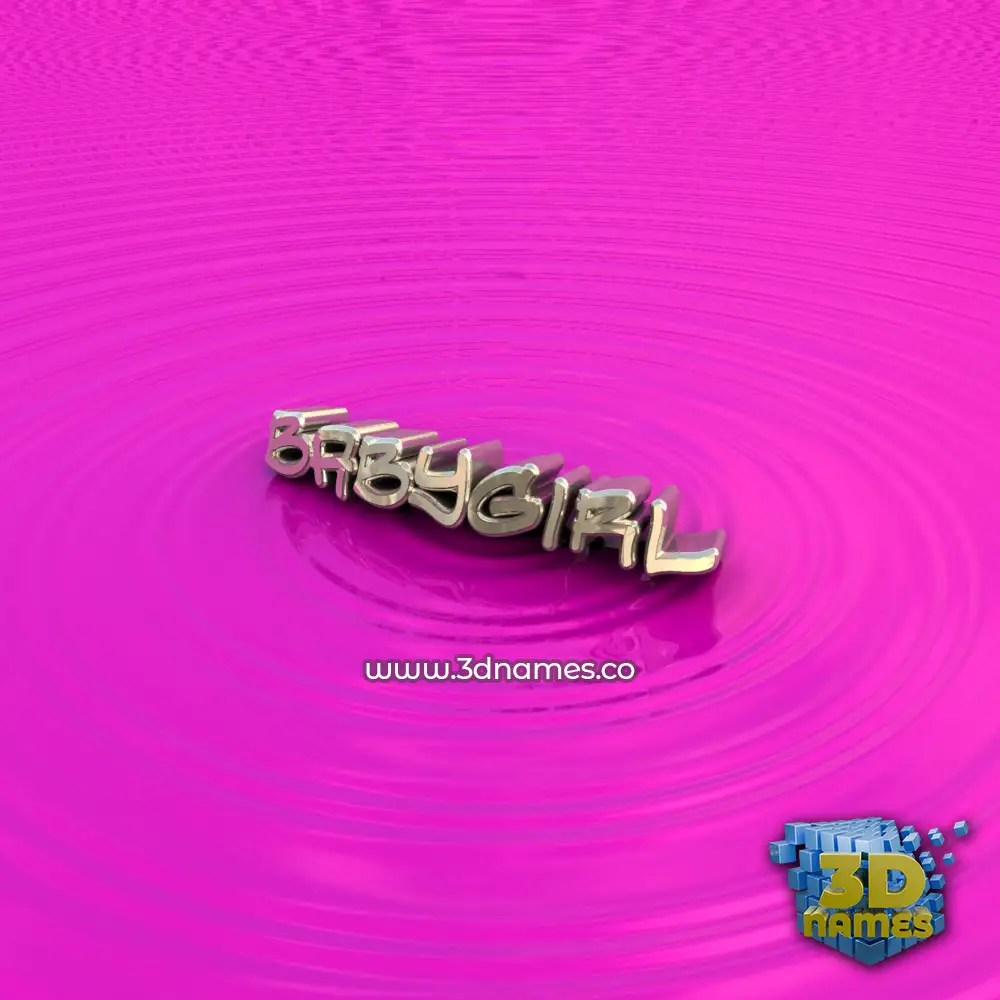 babygirl in Pink Graffiti style - 3D name wallpaper