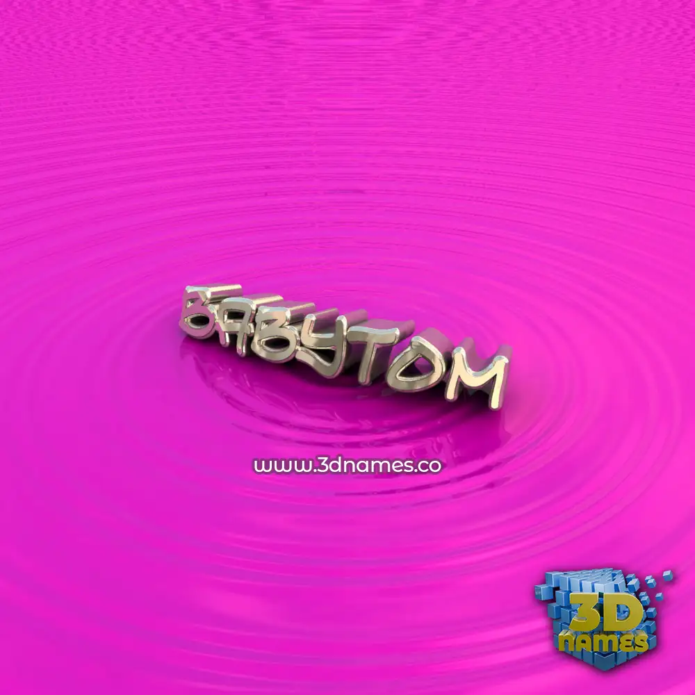babytom in Pink Graffiti style - 3D name wallpaper
