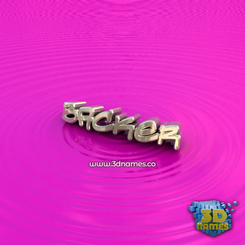 backer in Pink Graffiti style - 3D name wallpaper