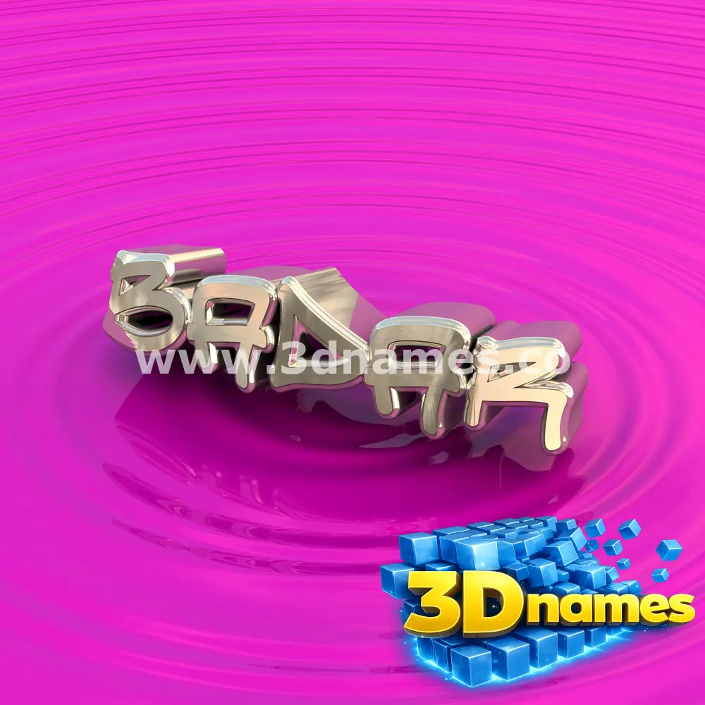 badar in Pink Graffiti style - 3D name wallpaper