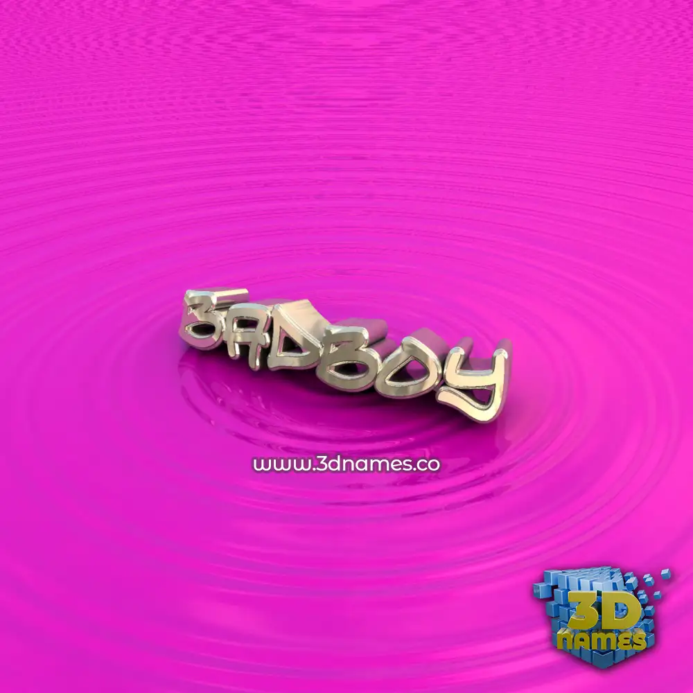 badboy in Pink Graffiti style - 3D name wallpaper