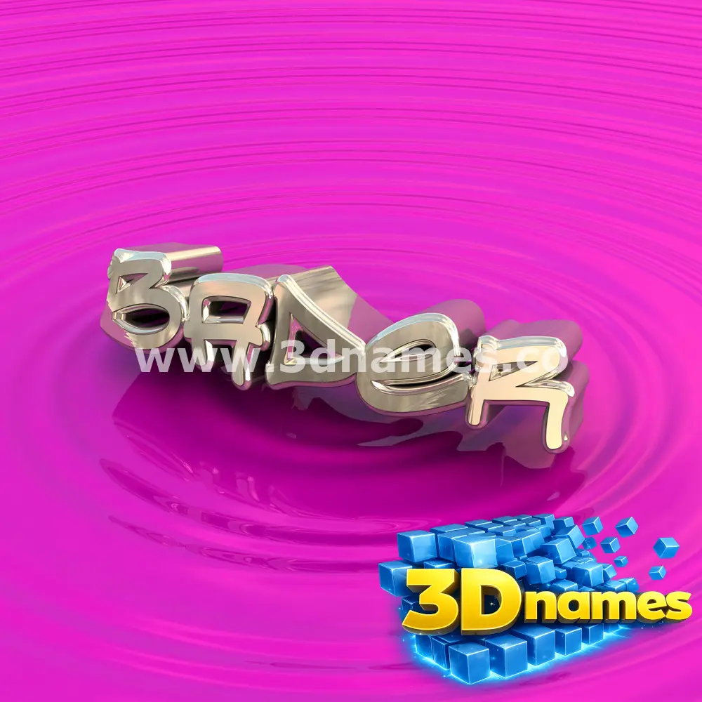 bader in Pink Graffiti style - 3D name wallpaper