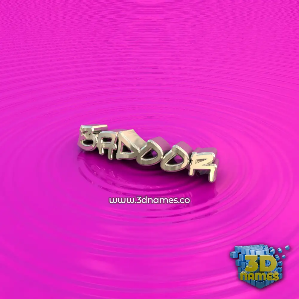 badoor in Pink Graffiti style - 3D name wallpaper