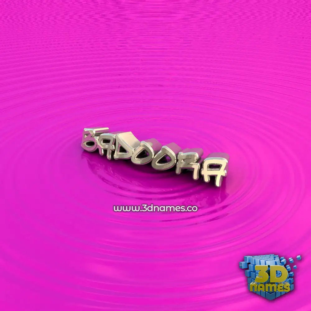 badoora in Pink Graffiti style - 3D name wallpaper