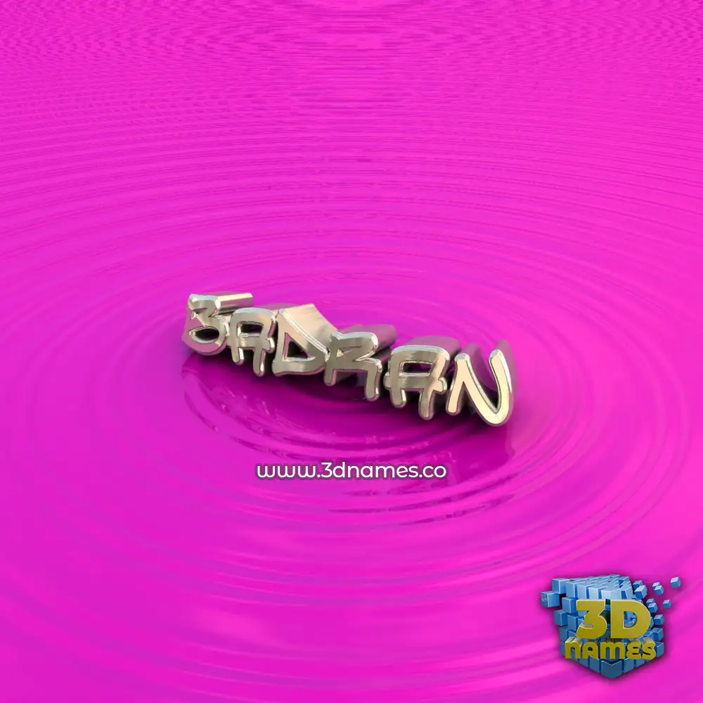 badran in Pink Graffiti style - 3D name wallpaper