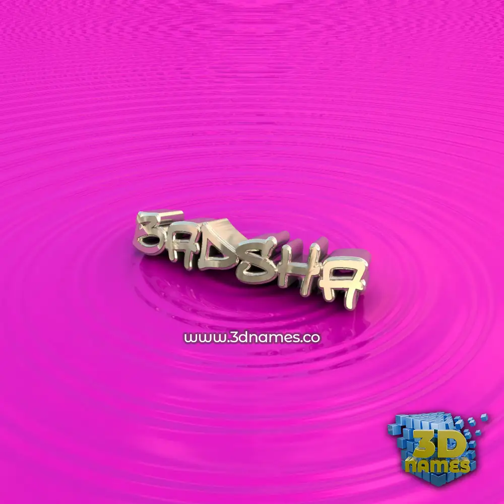 badsha in Pink Graffiti style - 3D name wallpaper