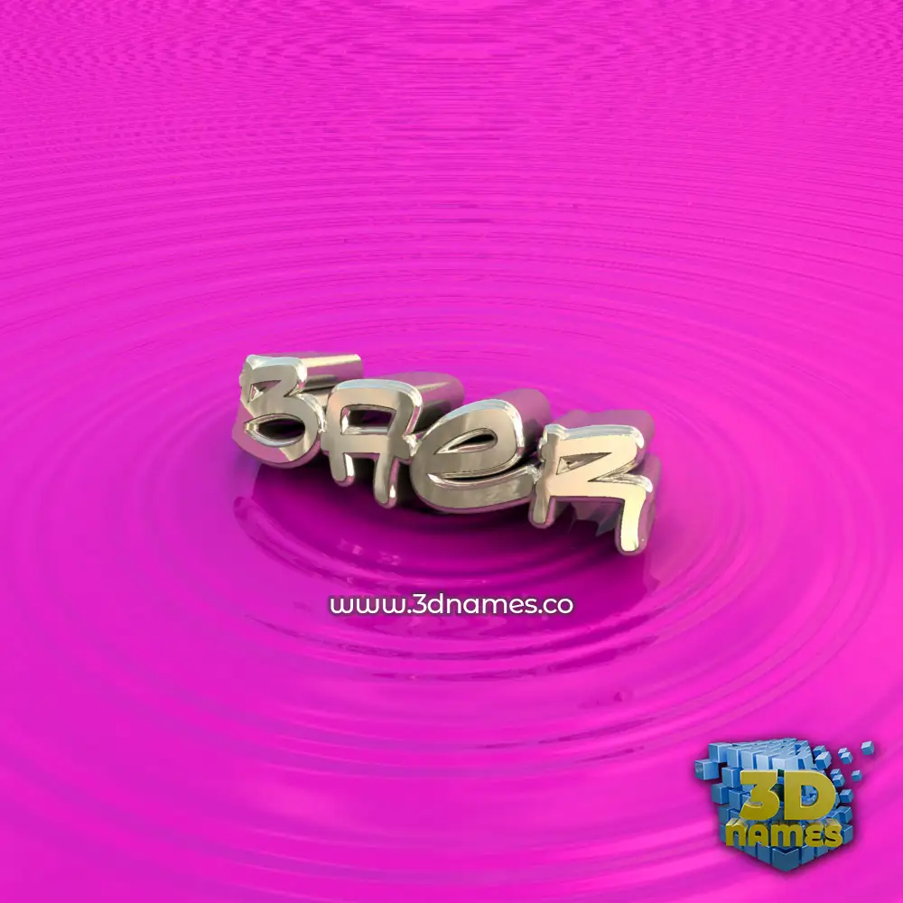 baer in Pink Graffiti style - 3D name wallpaper