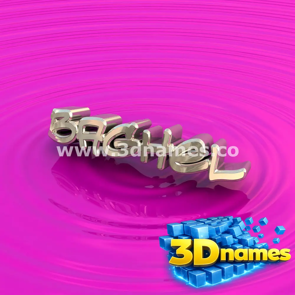 baghel in Pink Graffiti style - 3D name wallpaper