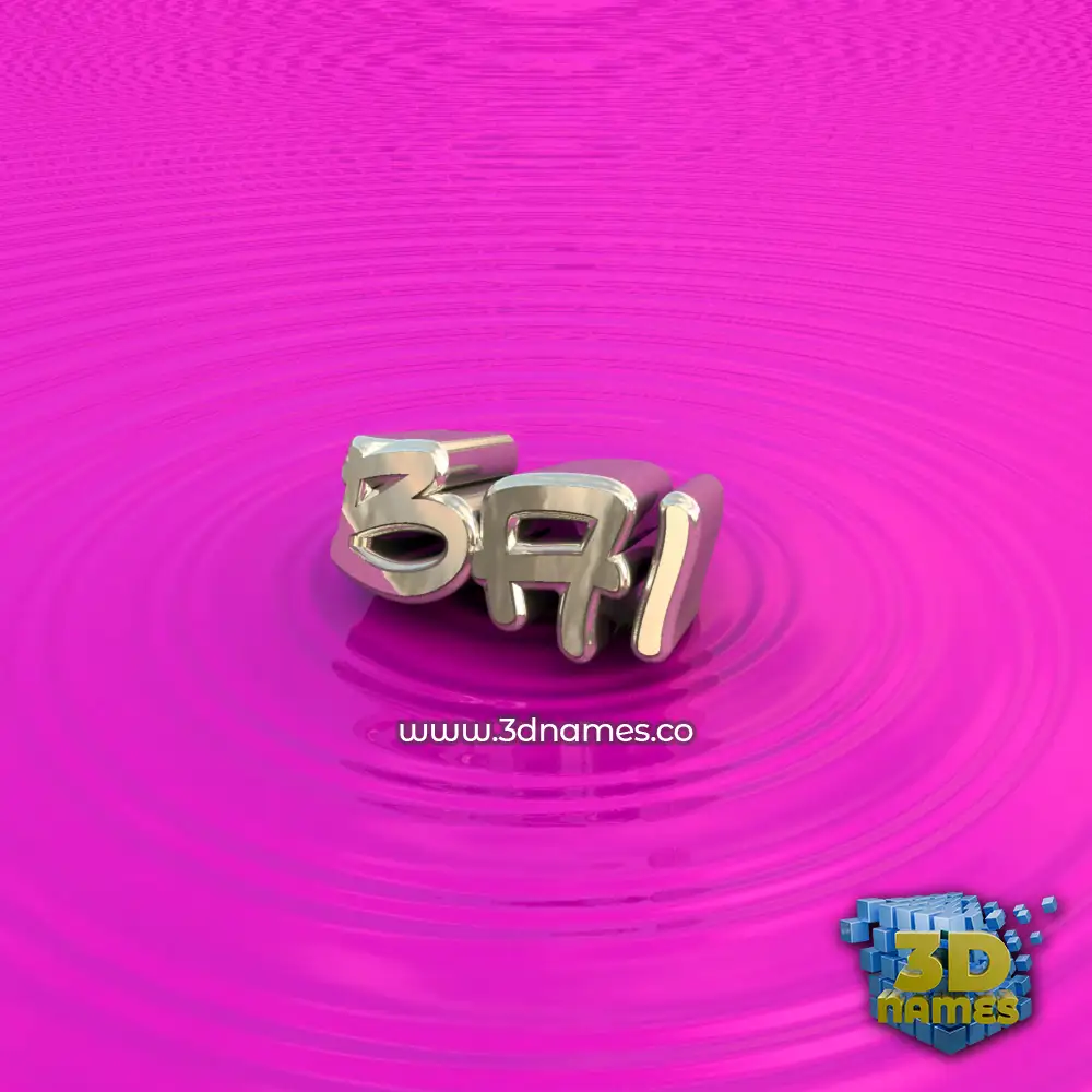 bai in Pink Graffiti style - 3D name wallpaper