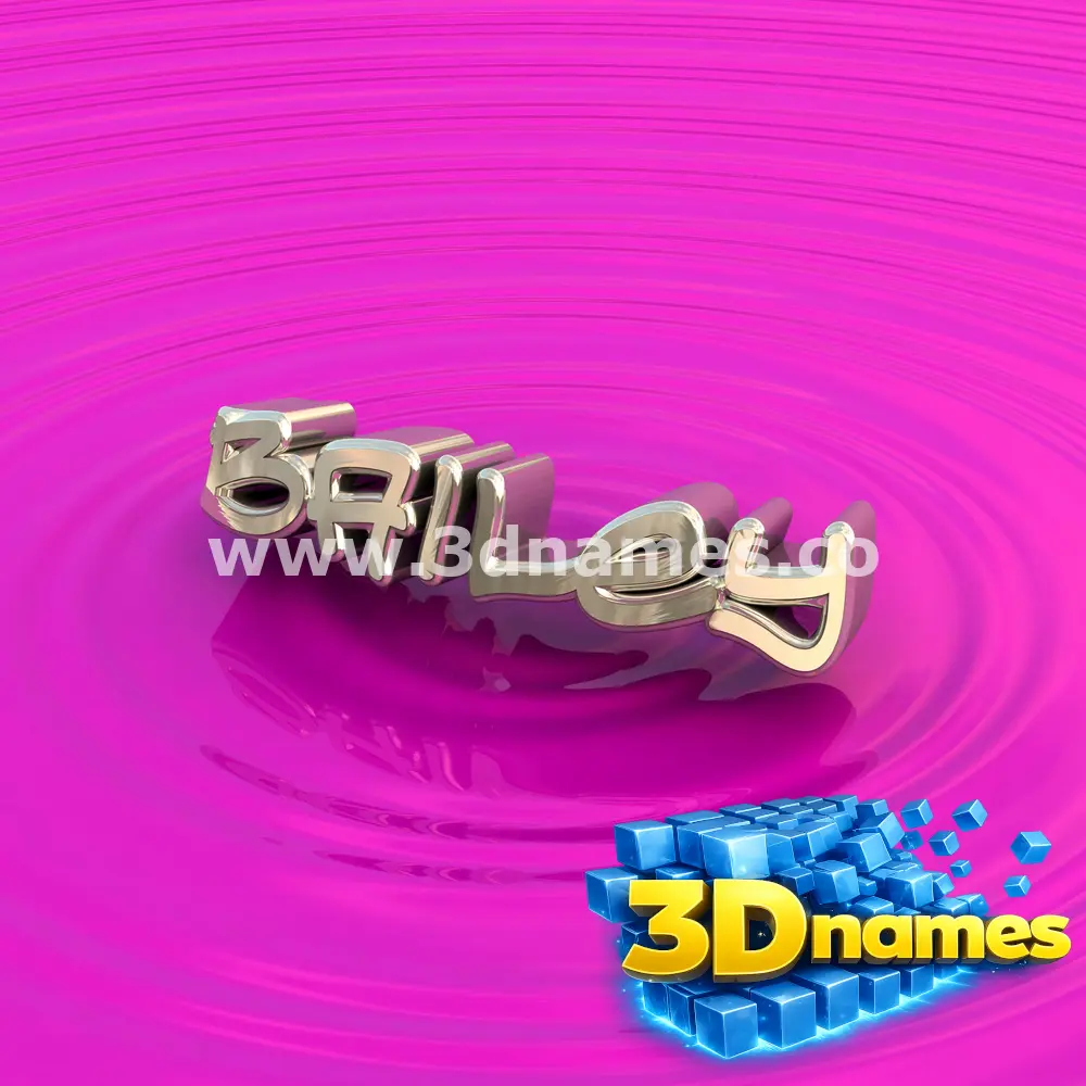 bailey in Pink Graffiti style - 3D name wallpaper