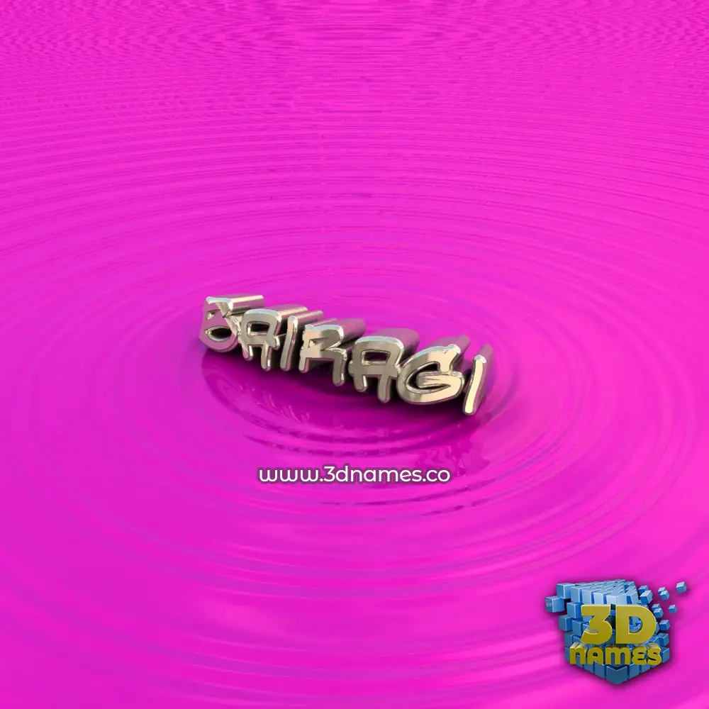 bairagi in Pink Graffiti style - 3D name wallpaper