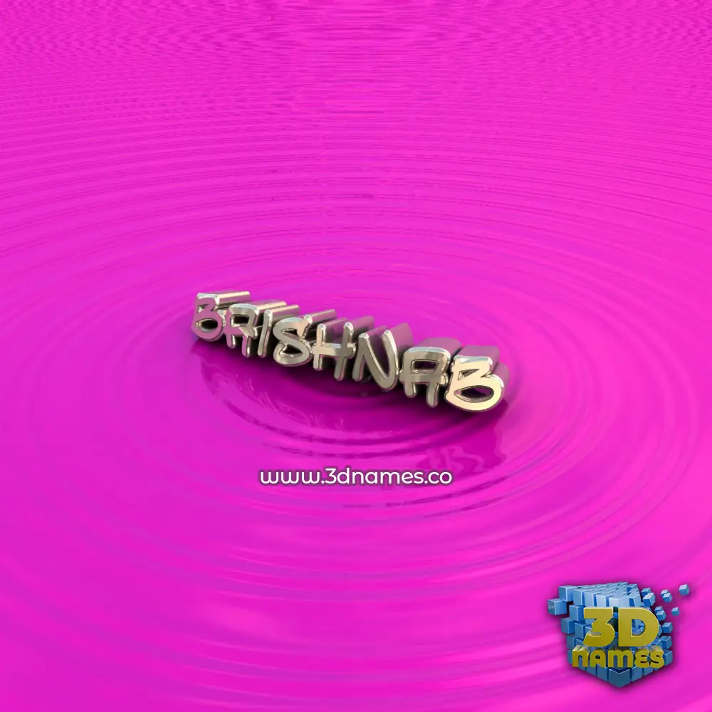 baishnab in Pink Graffiti style - 3D name wallpaper