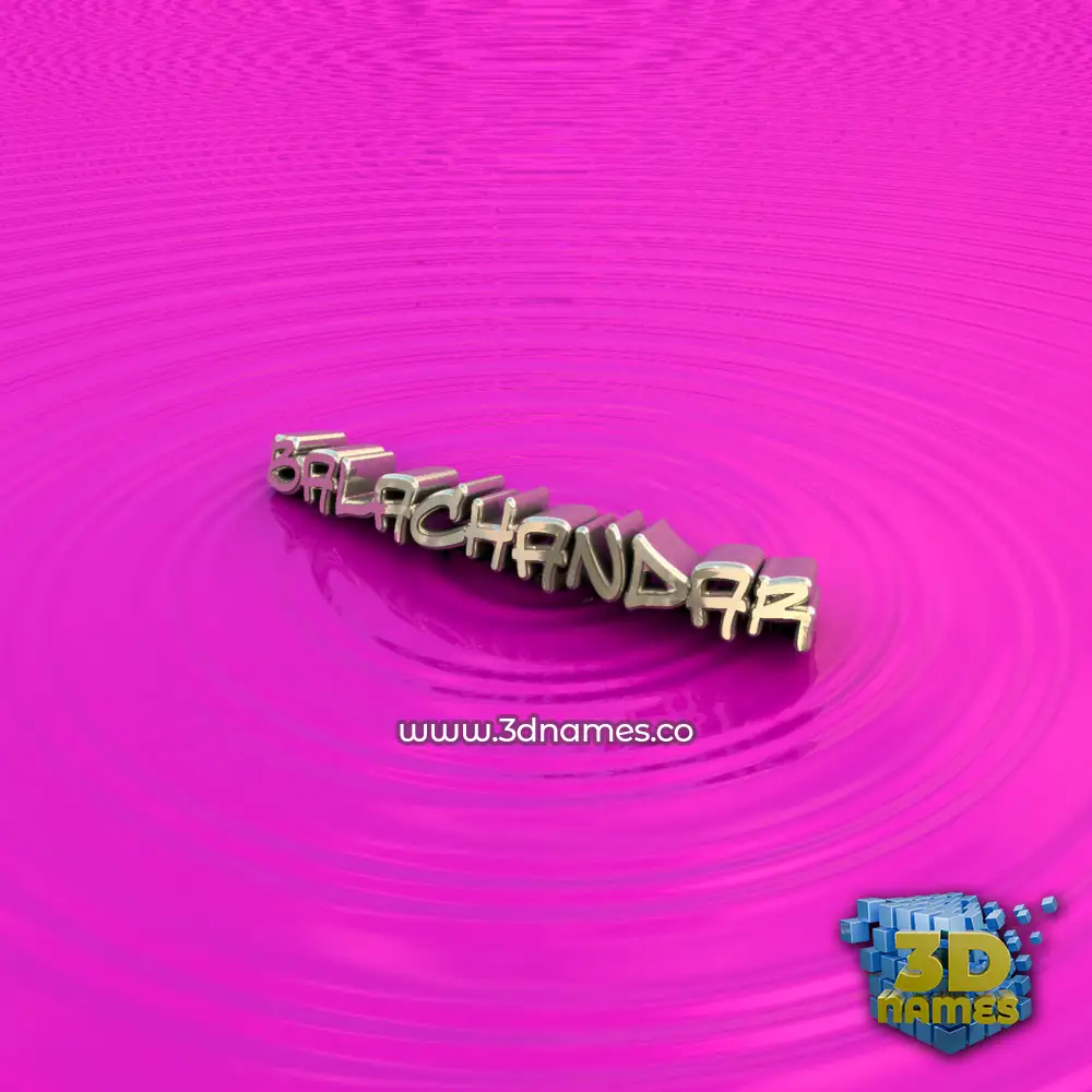 balachandar in Pink Graffiti style - 3D name wallpaper