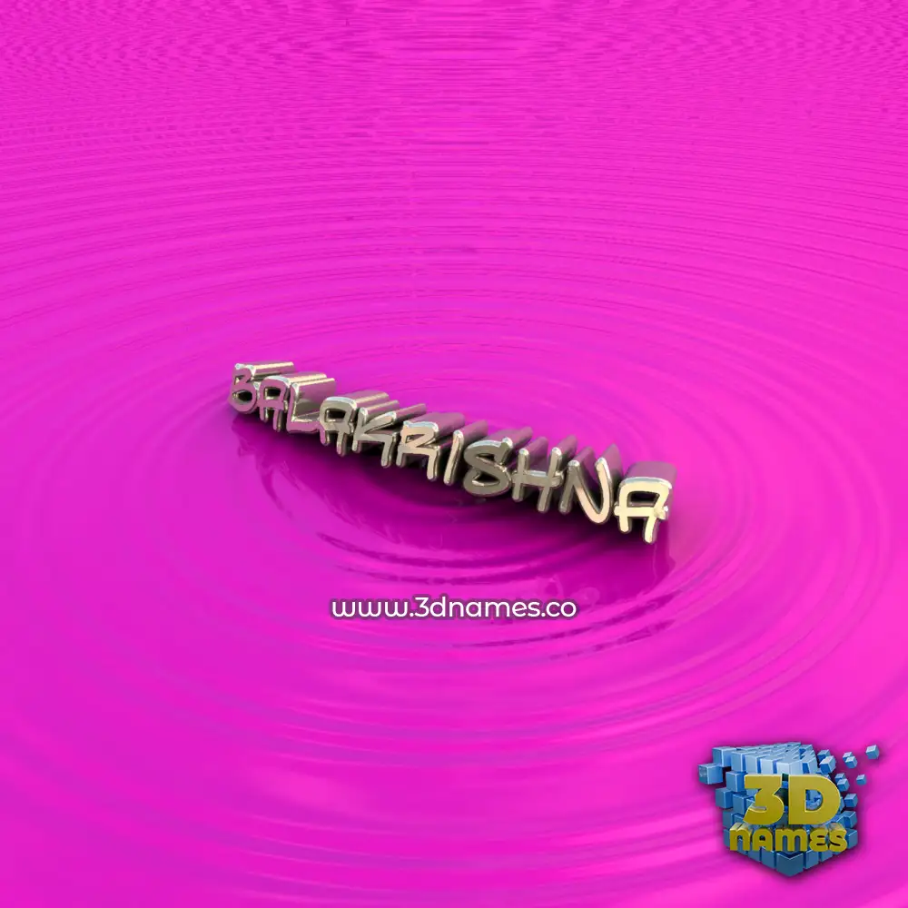 balakrishna in Pink Graffiti style - 3D name wallpaper