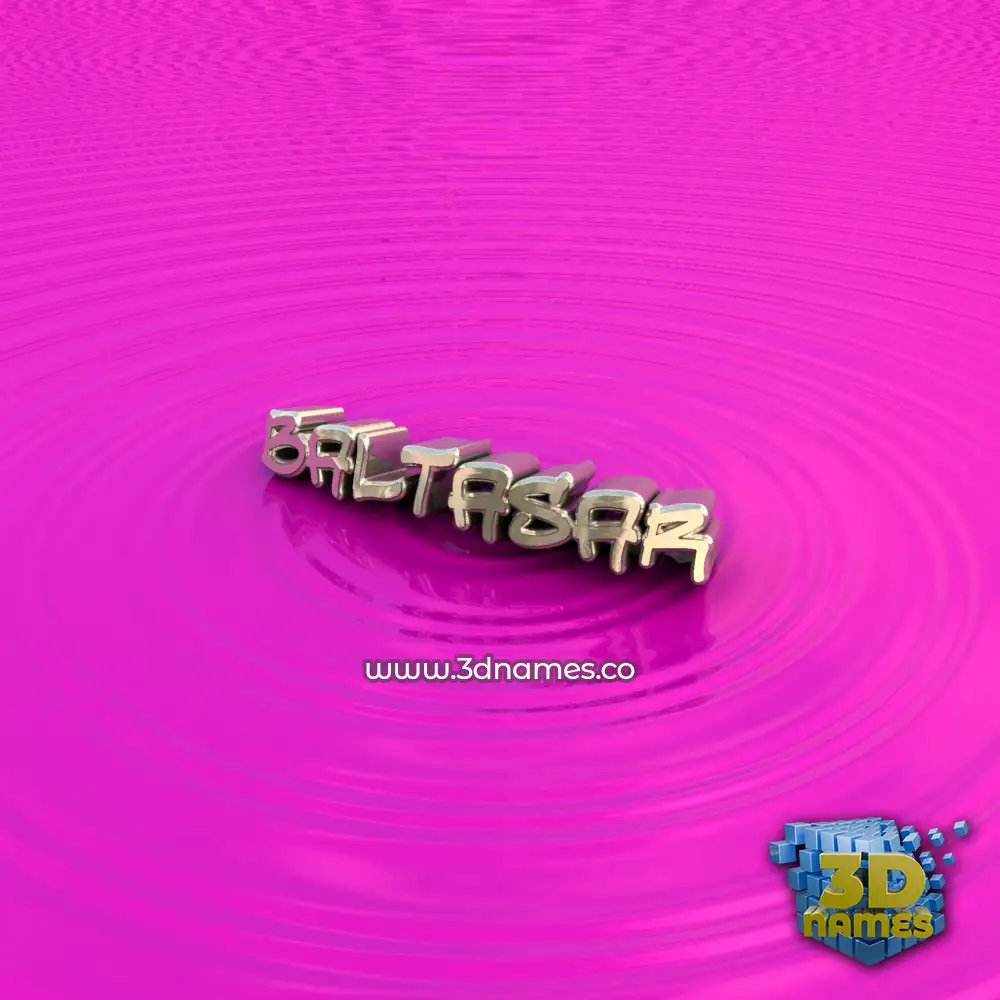 baltasar in Pink Graffiti style - 3D name wallpaper