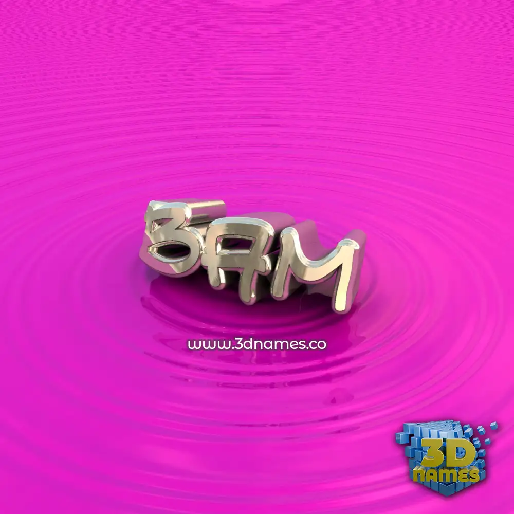 bam in Pink Graffiti style - 3D name wallpaper