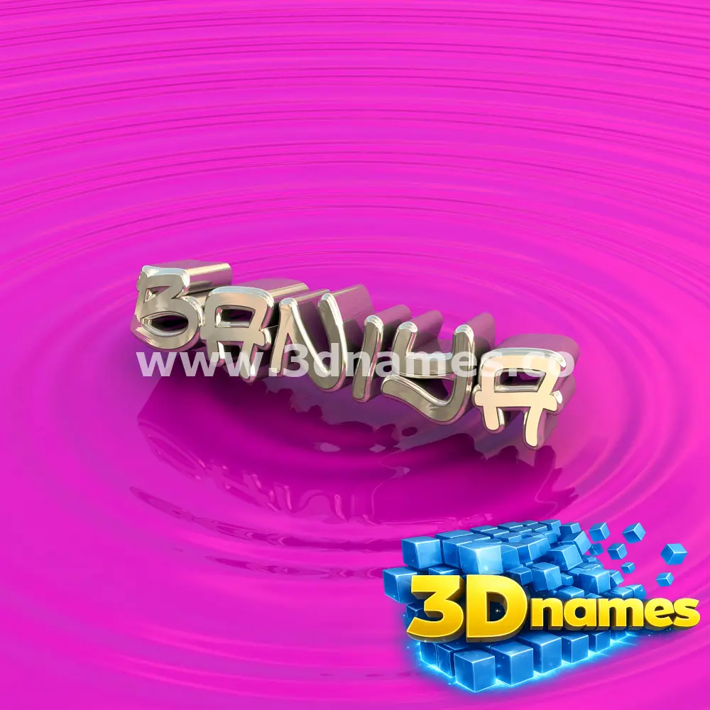 baniya in Pink Graffiti style - 3D name wallpaper