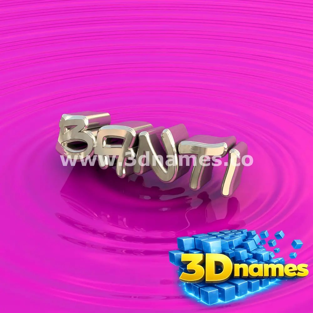 banti in Pink Graffiti style - 3D name wallpaper