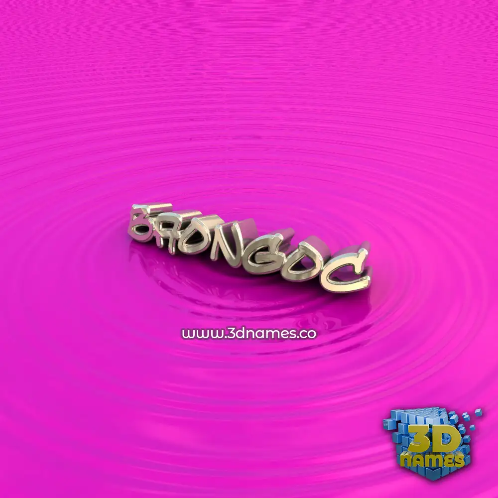 baongoc in Pink Graffiti style - 3D name wallpaper