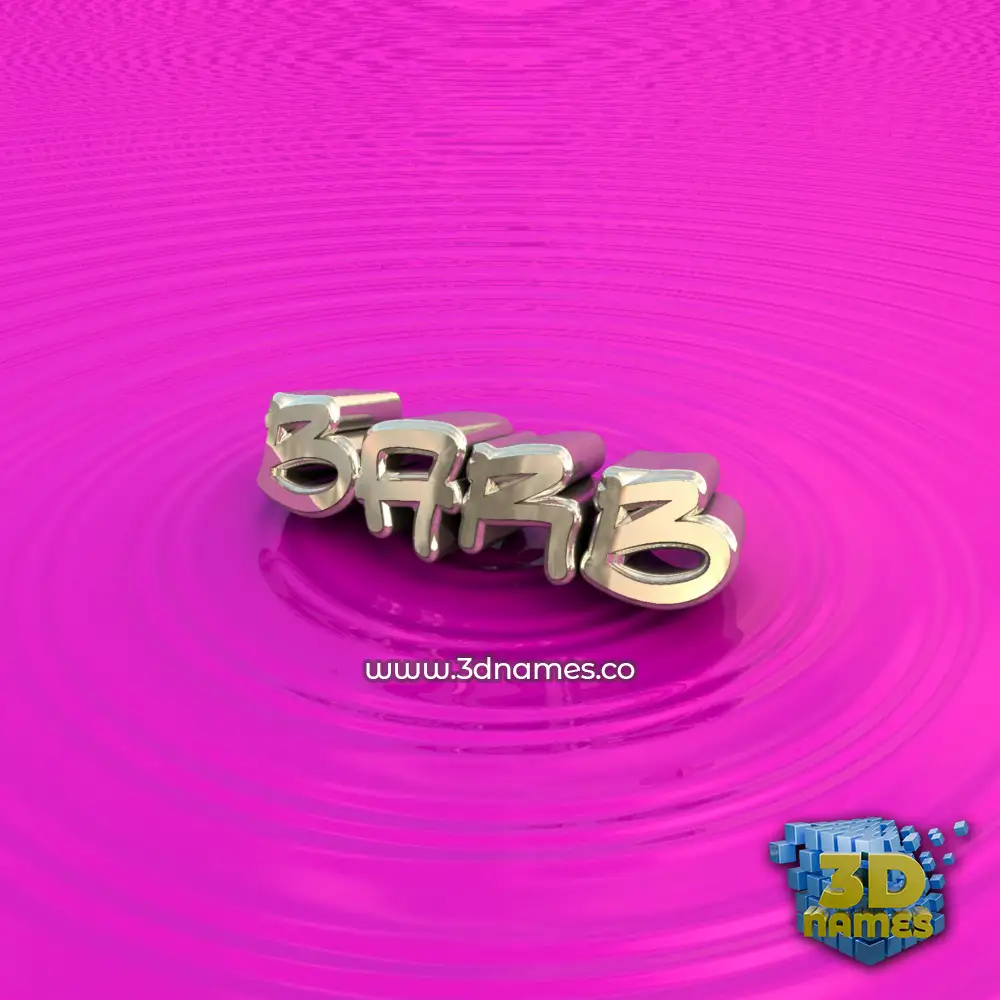barb in Pink Graffiti style - 3D name wallpaper